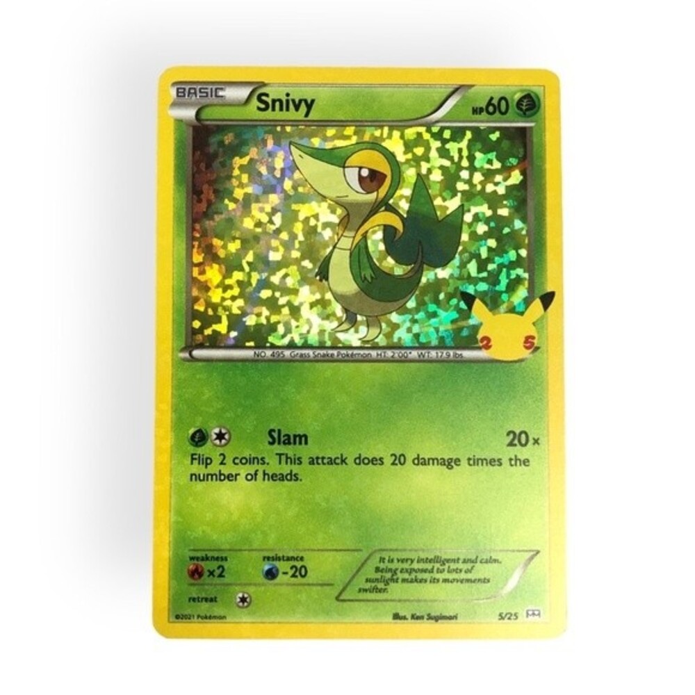 2021 Pokemon McDonald's Collection 25th Anniversary Snivy 5/25 Holo Card